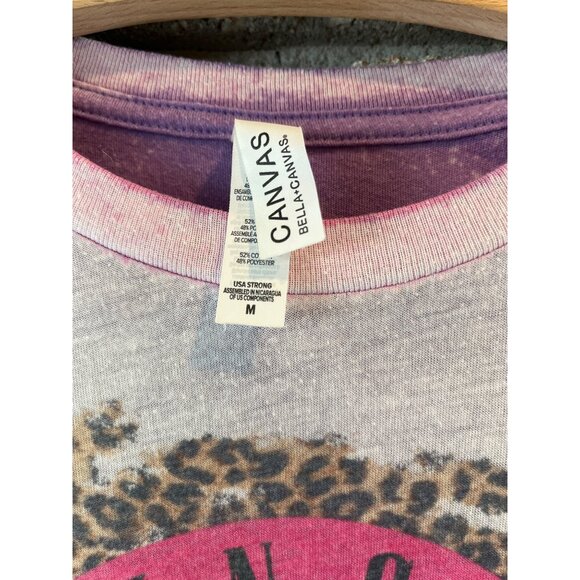 Guns N Roses Tie-Dye Effect T-Shirt Purple Pink Graphic M Bella+Canvas Cotton/Po - Picture 4 of 7